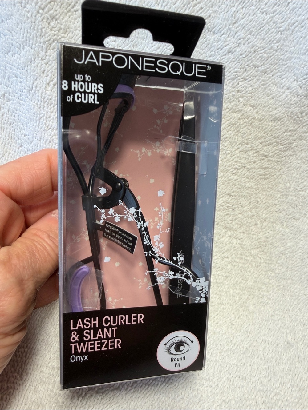 JAPONESQUE Onyx Lash Curler & Slant Tweezer Set